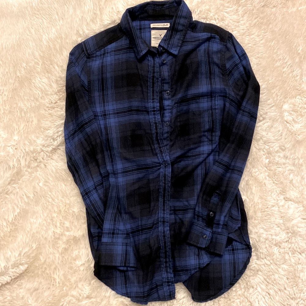 💛American Eagle flannel boyfriend fit